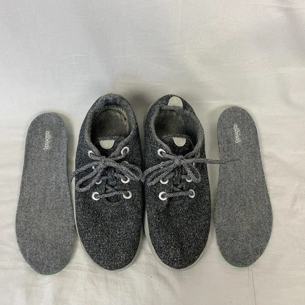 Allbirds Shoes Womens Size 10 Charcoal Gray Wool Runners Merino Lace Up Sneakers